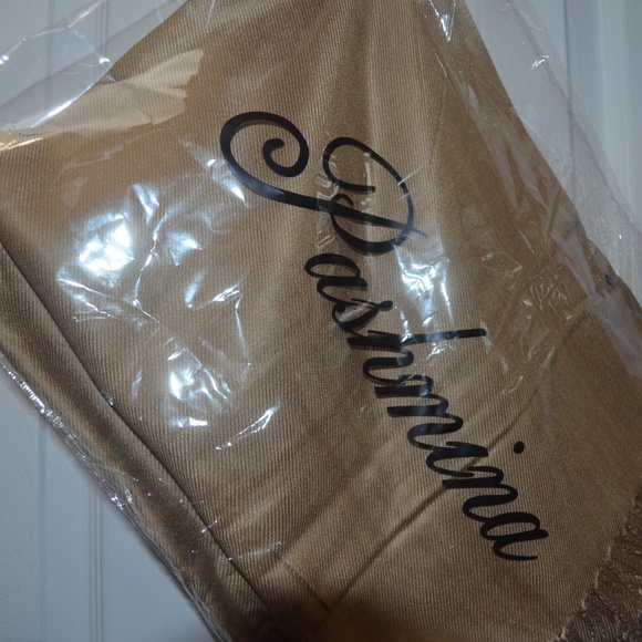 Dark Taupe Pashmina - Picture 2 of 2